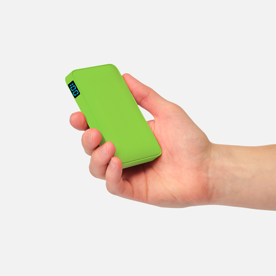 Внешний аккумулятор с подсветкой Анкор (Ancor) 5000 mAh, салатовый-6