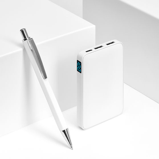 Внешний аккумулятор с подсветкой Анкор (Ancor) 5000 mAh, белый-8