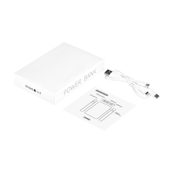 Внешний аккумулятор с подсветкой Анкор (Ancor) 5000 mAh, белый-10