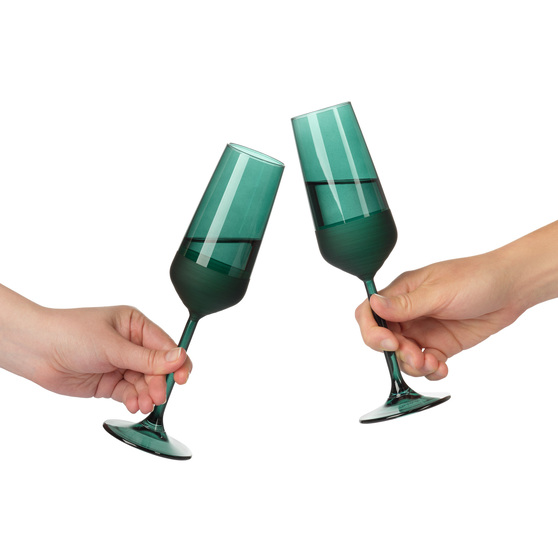 Бокал для шампанского Эмеральд (Emerald), зеленый-5