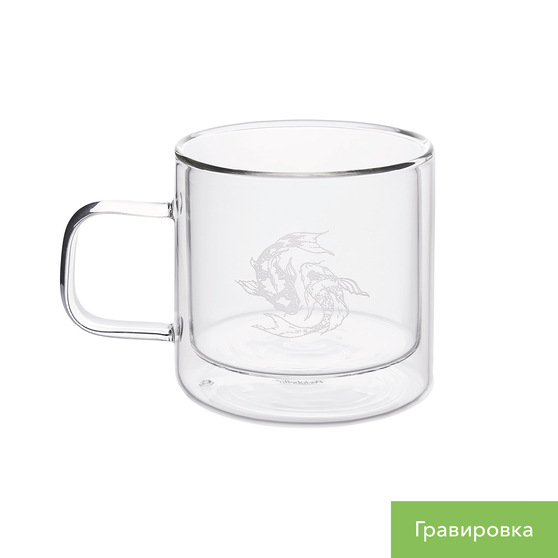 Кружка стеклянная с двойными стенками Луна (Luna)-13