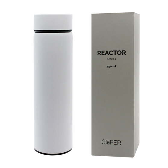Термос Reactor софт-тач с датчиком температуры (белый)-3