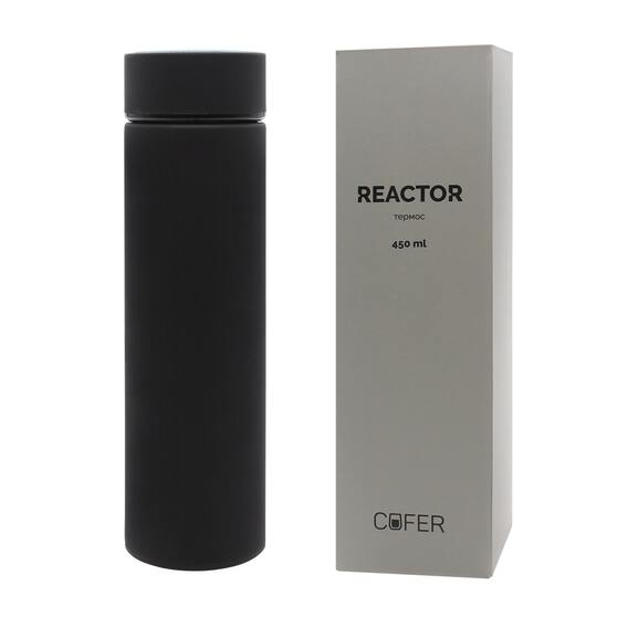 Термос Reactor софт-тач с датчиком температуры (черный)-3