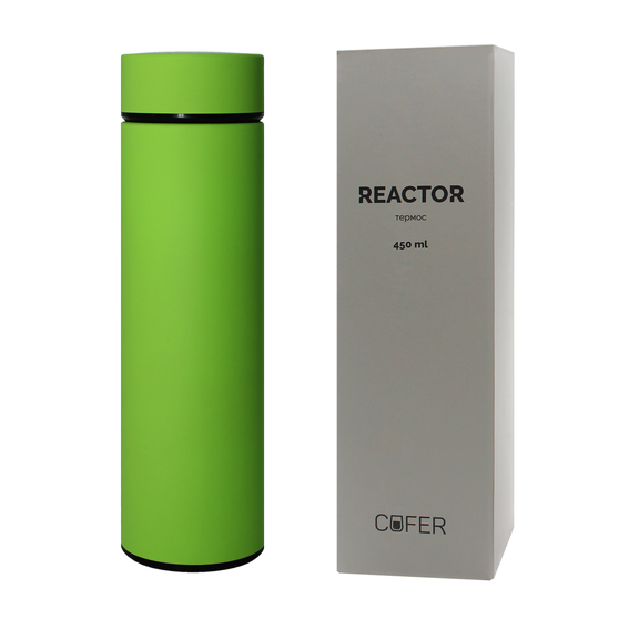 Термос Reactor софт-тач с датчиком температуры (салатовый)-3