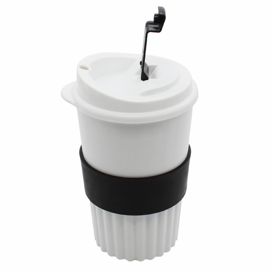 Стакан Classic White Green Line, 350 мл (черный)-1