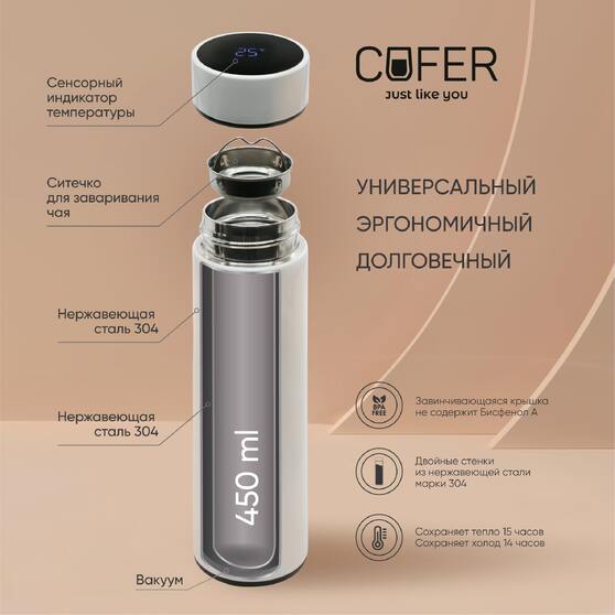 Термос Reactor гальванический c датчиком температуры  (спектр)-6