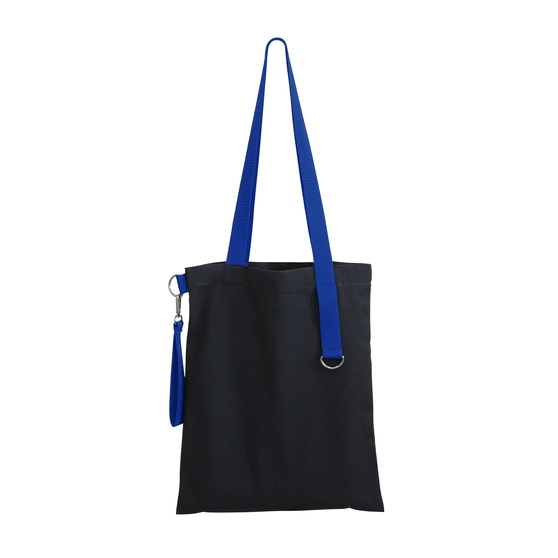Шоппер Superbag black (чёрный с синим)-4