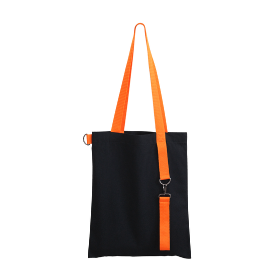 Шоппер Superbag black (чёрный с оранжевым)-2