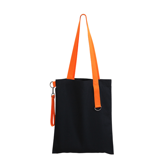 Шоппер Superbag black (чёрный с оранжевым)-4