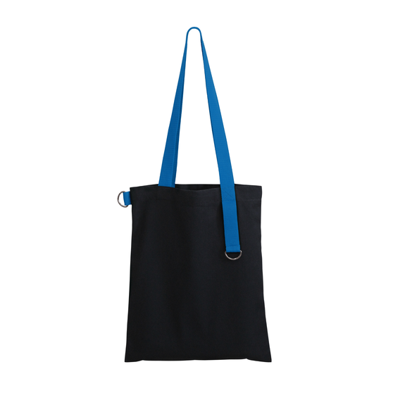 Шоппер Superbag black (чёрный с голубым)-1