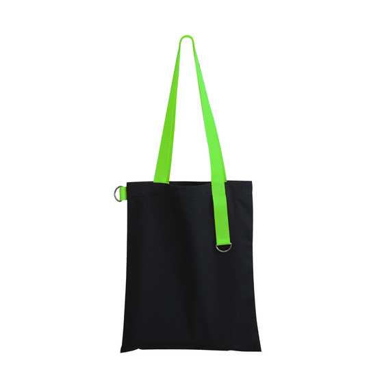 Шоппер Superbag black (чёрный с салатовым)-1