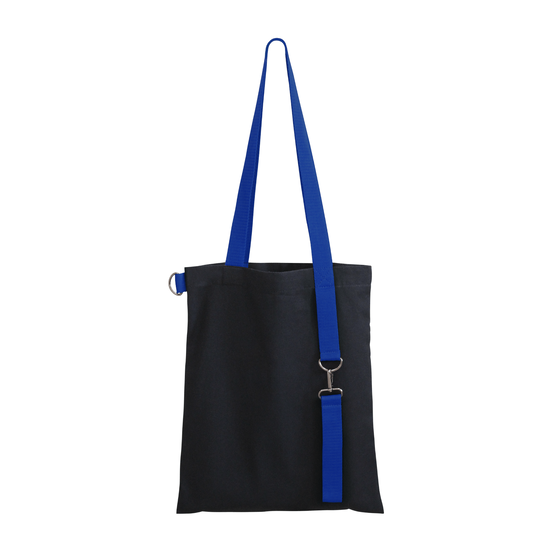 Шоппер Superbag black с ремувкой 4sb (чёрный с синим)-1
