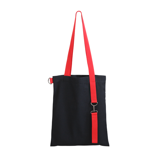 Шоппер Superbag black с ремувкой 4sb (чёрный с красным)-1