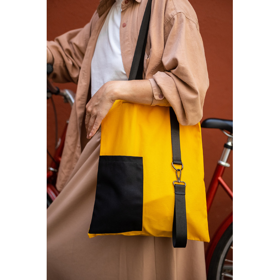 Шоппер Superbag Color (жёлтый с чёрным)-5
