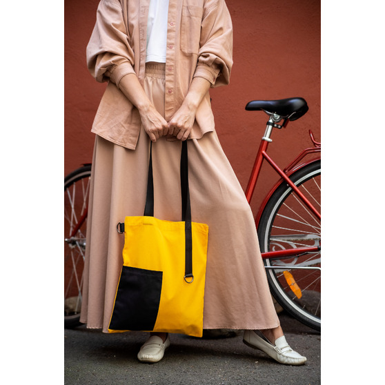 Шоппер Superbag Color (жёлтый с чёрным)-6