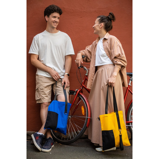 Шоппер Superbag Color (жёлтый с чёрным)-7