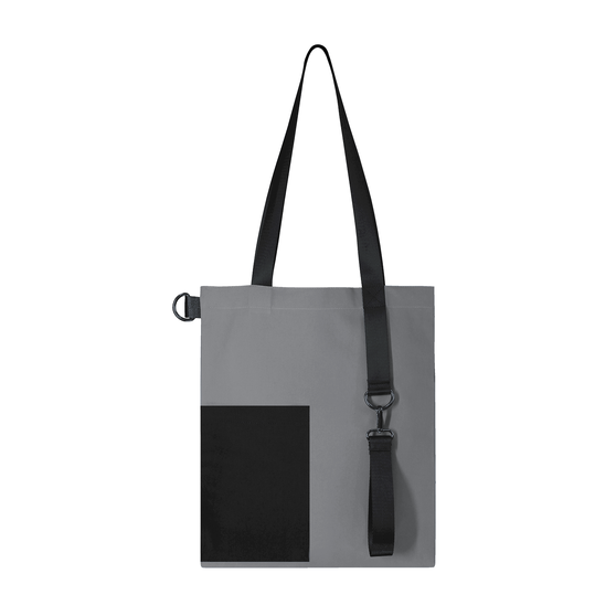 Шоппер Superbag Color (серый с чёрным)-2