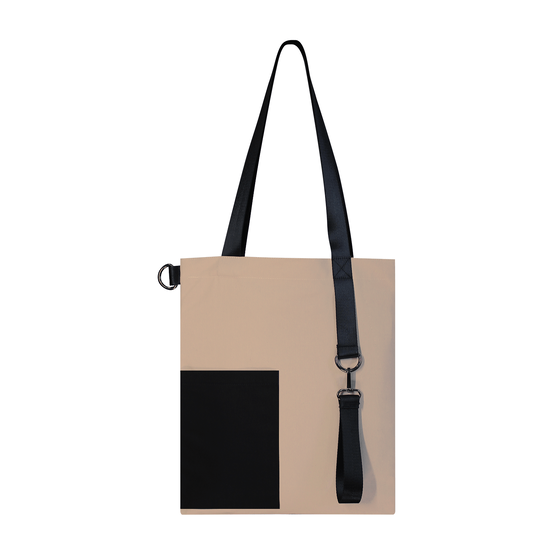 Шоппер Superbag Color (бежевый с чёрным)-2