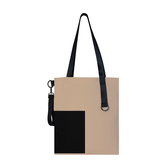 Шоппер Superbag Color (бежевый с чёрным)-3