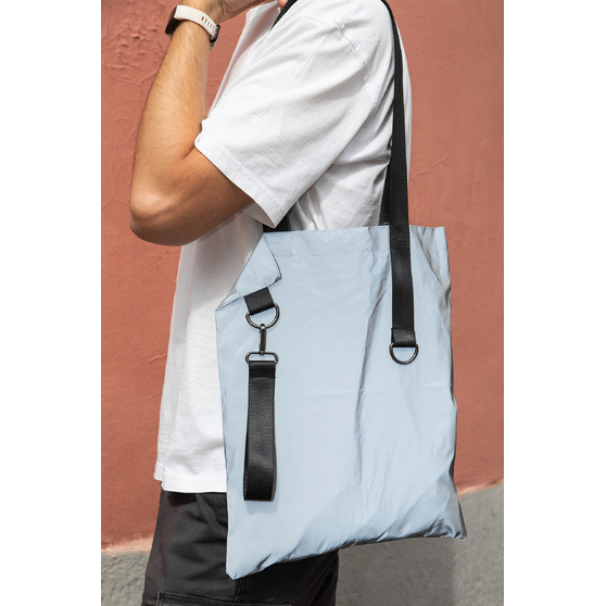 Шоппер Superbag Reflect (серый с чёрным)-7