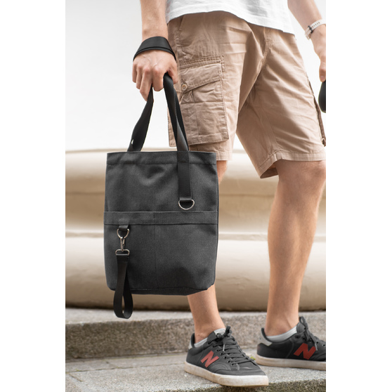 Шоппер Superbag ZIP, с двумя карманами и молнией (черный)-8