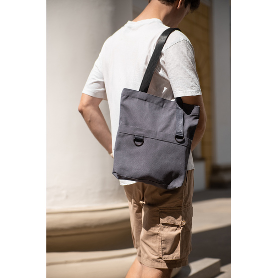 Шоппер Superbag ZIP, с двумя карманами и молнией (серый)-4
