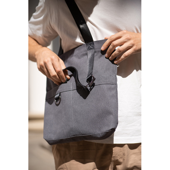 Шоппер Superbag ZIP, с двумя карманами и молнией (серый)-5