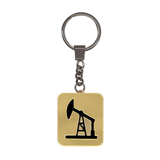 Брелок-обвес Нефтяная вышка (золотой с черным)-1