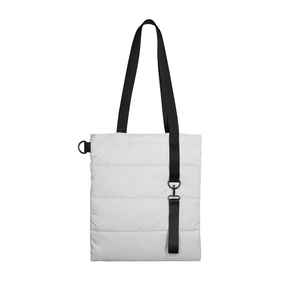 Шоппер Superbag Bubble, стёганый, с магнитной кнопкой (белый с черным)-2