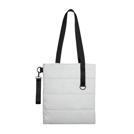 Шоппер Superbag Bubble, стёганый, с магнитной кнопкой (белый с черным)-3