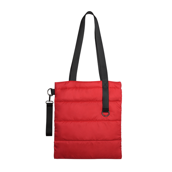 Шоппер Superbag Bubble, стёганый, с магнитной кнопкой (красный с черным)-3