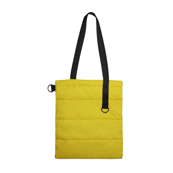 Шоппер Superbag Bubble, стёганый, с магнитной кнопкой (жёлтый с чёрным)-1