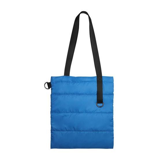 Шоппер Superbag Bubble, стёганый, с магнитной кнопкой (голубой с черным)-1
