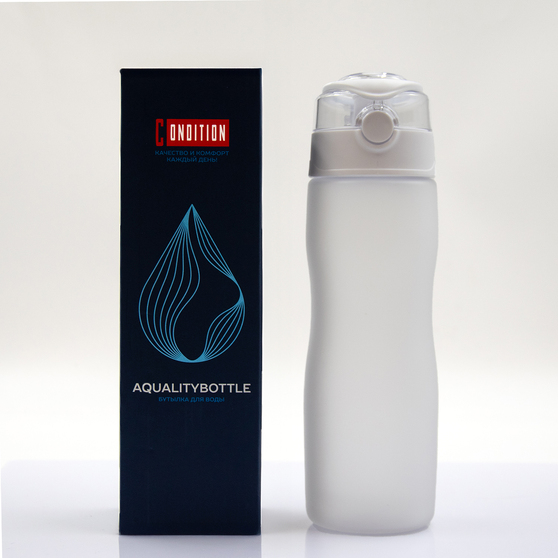 Бутылка для воды AqualityBottle, 680мл (белый)-5