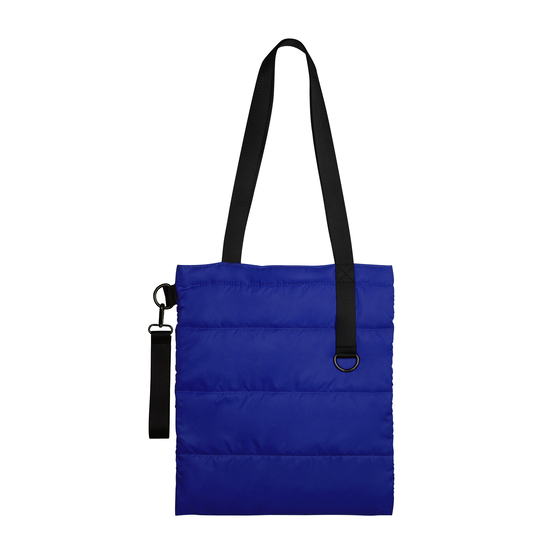 Шоппер Superbag Bubble New, стёганый, со скрытой магнитной кнопкой (синий с чёрным)-3