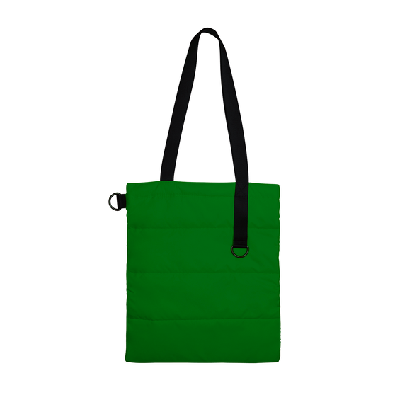 Шоппер Superbag Bubble New, стёганый, со скрытой магнитной кнопкой (зеленый с черным)-1
