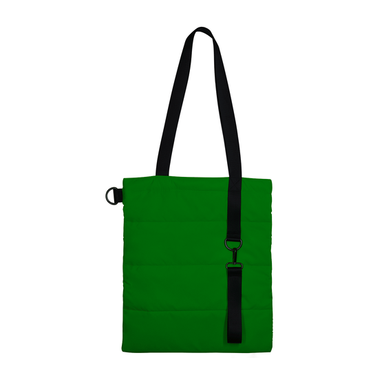 Шоппер Superbag Bubble New, стёганый, со скрытой магнитной кнопкой (зеленый с черным)-2