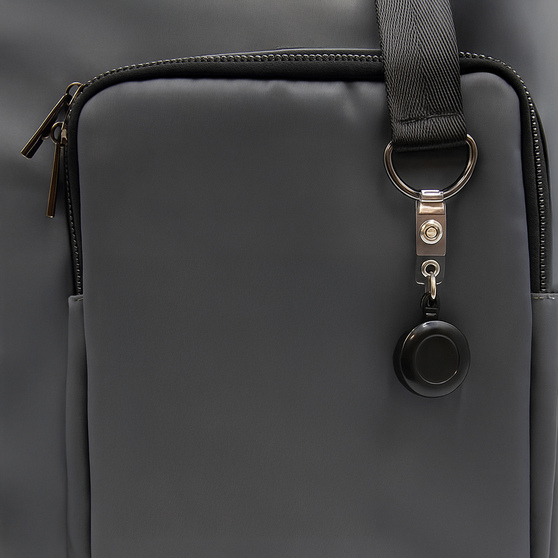 Шоппер Superbag Pocket, с внутренним креплением (карабин) и чехлом для мелочей (серый с черным)-5