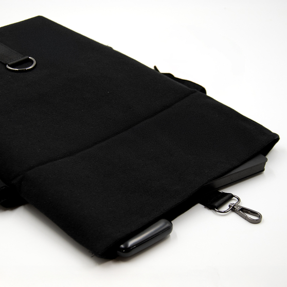 Шоппер Superbag Companion, с тремя отделениями, боковым креплением (карабин) и карманом (черный)-7