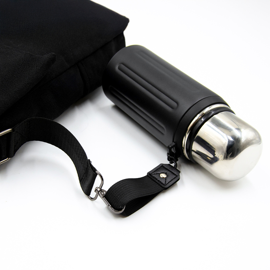 Шоппер Superbag Companion, с тремя отделениями, боковым креплением (карабин) и карманом (черный)-8