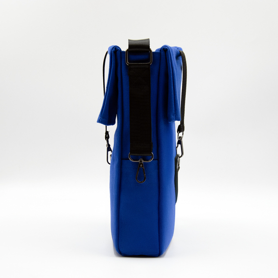 Шоппер Superbag Companion, с тремя отделениями, боковым креплением (карабин) и карманом (синий с черным)-3