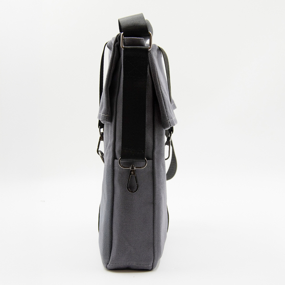 Шоппер Superbag Companion, с тремя отделениями, боковым креплением (карабин) и карманом (серый с черным)-3