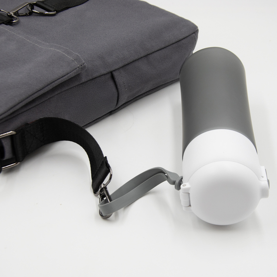 Шоппер Superbag Companion, с тремя отделениями, боковым креплением (карабин) и карманом (серый с черным)-10