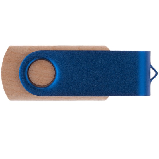 Флешка TWIST WOOD COLOR Светлое дерево с синим 4014.31.01.4ГБ-2