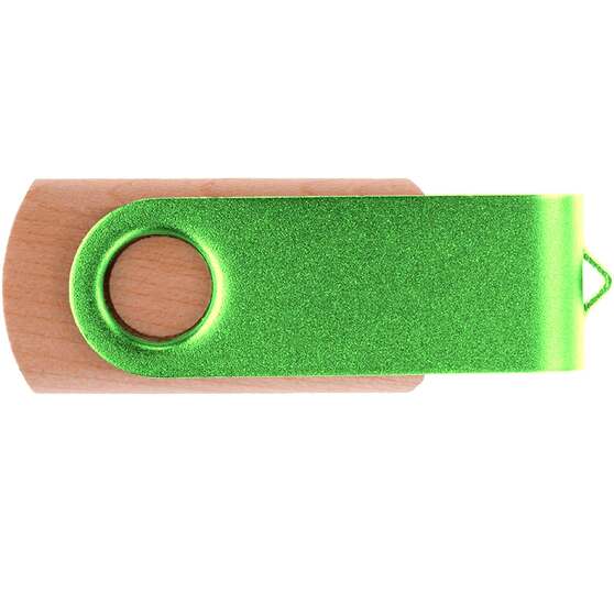 Флешка TWIST WOOD COLOR Светлое дерево с салатовым 4014.31.15.8ГБ-2