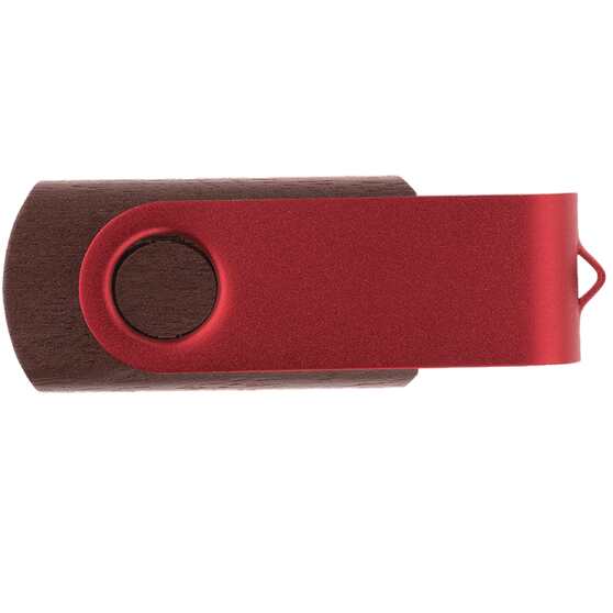 Флешка TWIST WOOD COLOR Темное дерево с красным 4014.32.03.32ГБ-2
