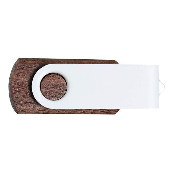 Флешка TWIST WOOD COLOR Темное дерево с белым 4014.32.07.16ГБ-2
