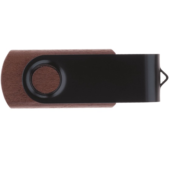 Флешка TWIST WOOD COLOR Темное дерево с черным 4014.32.08.4ГБ-2