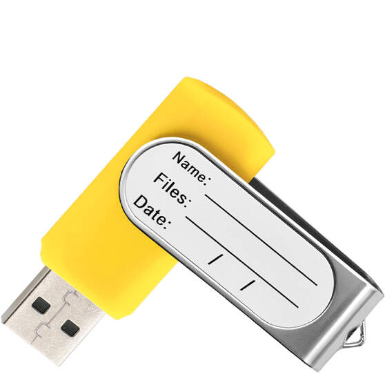 Флешка TWIST STICKER Желтая 4110.04.32ГБ3.0-1