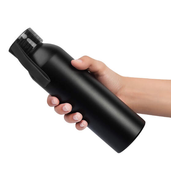 Бутылка для воды VIKING BLACK 650мл. Черная с черной крышкой 6142.08-2